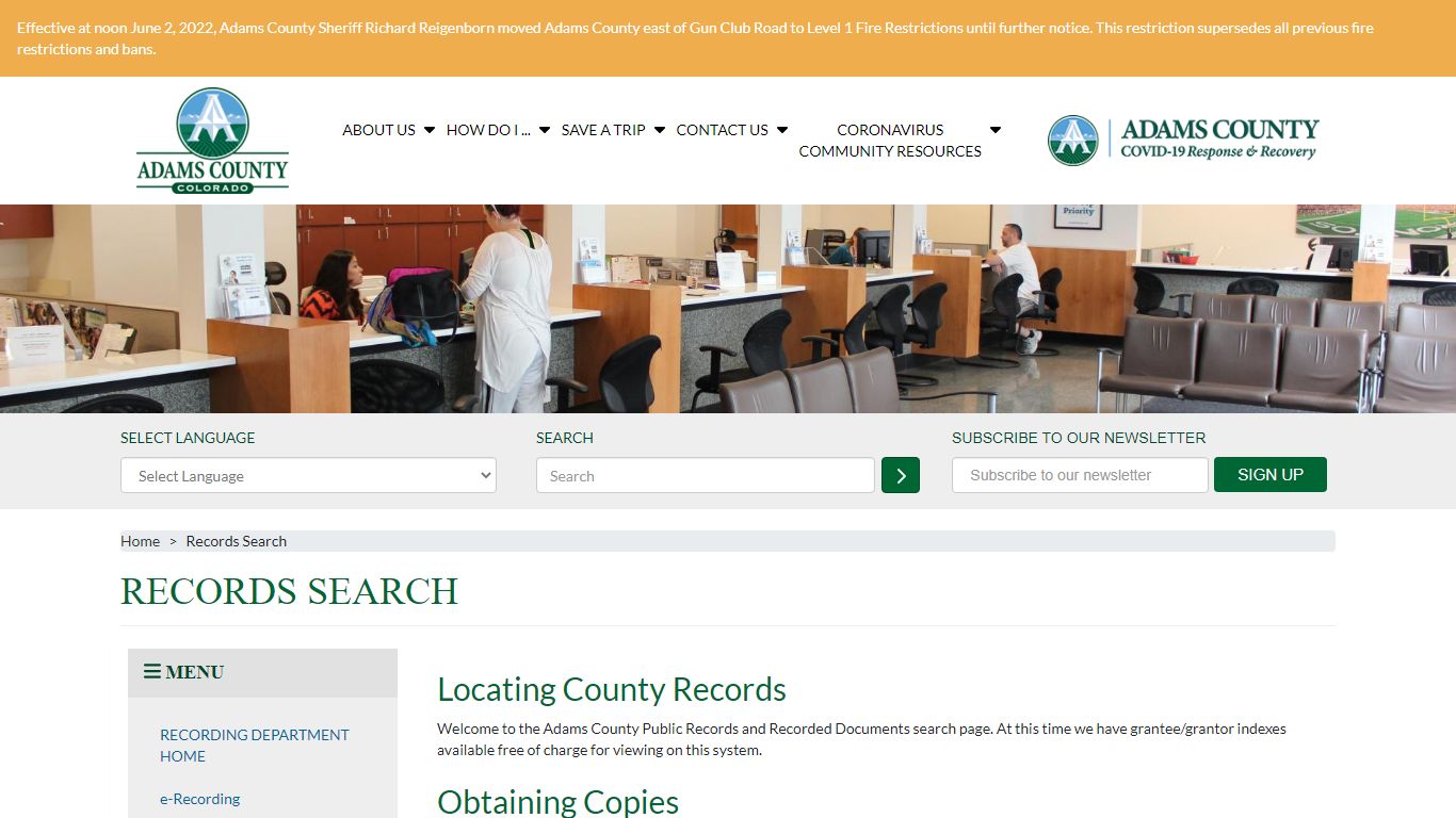 Records Search | Adams County Government